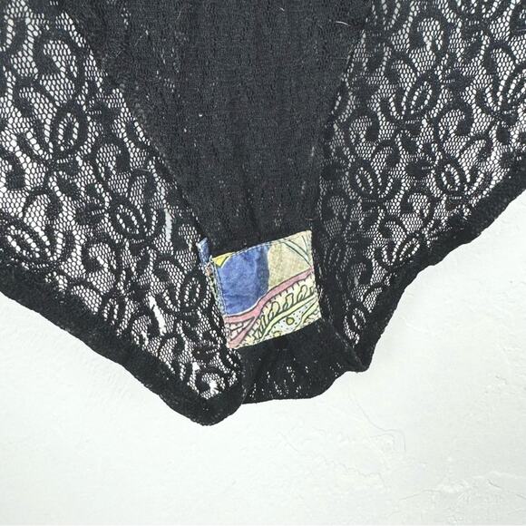 Vintage Annie Alexander Whimsigoth Office Floral Silk Body Suit Button Down S - Picture 6 of 12